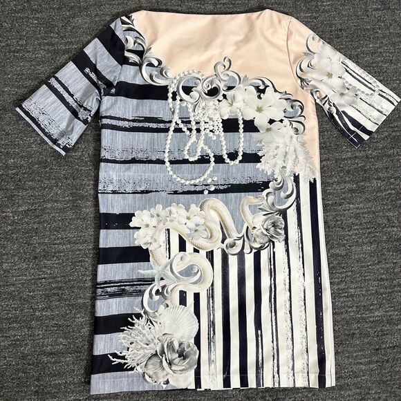 Emma Cook So Surreal Shift Dress Women 10 Pearls Floral Boat Neck Half Sleeve - Picture 11 of 13